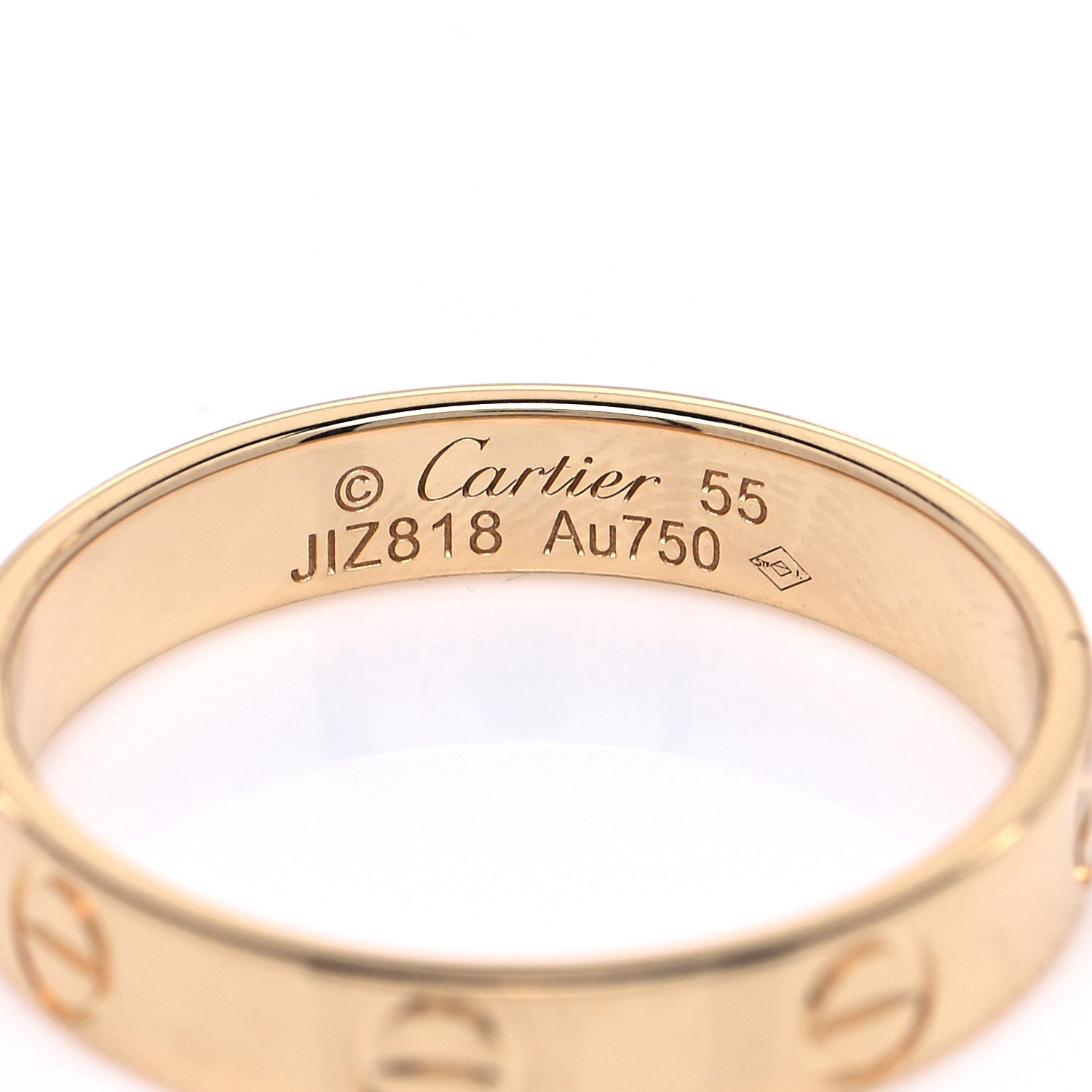 Cartier 18K Yellow Gold 3.5mm LOVE Wedding Band Ring 55 7.25 8 of 8