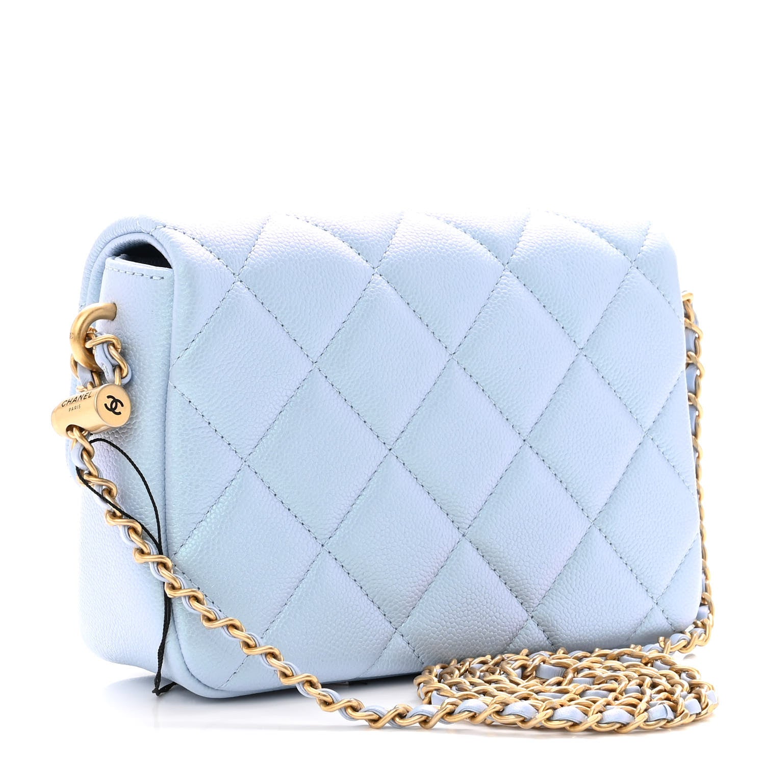 Chanel Iridescent Caviar Quilted Mini My Perfect Flap Light Blue 3 of 10