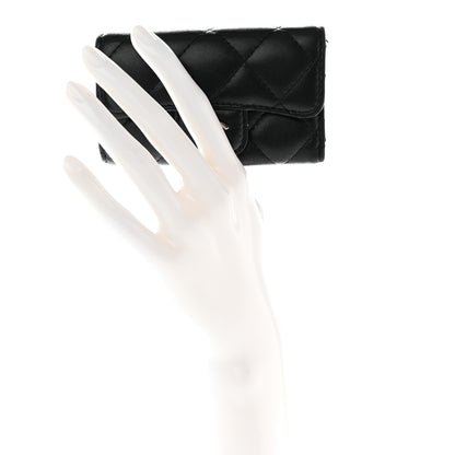 Chanel Lambskin Quilted 6 Key Holder Black 2 of 16