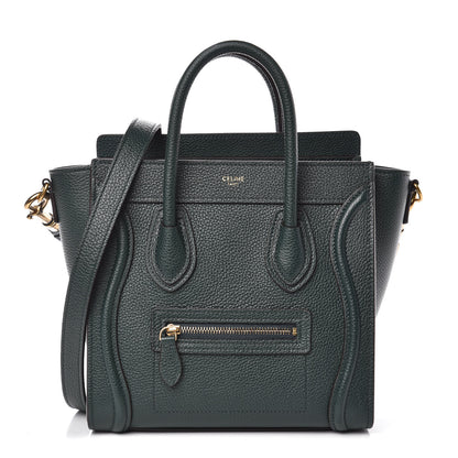 Celine Drummed Calfskin Nano Luggage Amazone 1 of 10