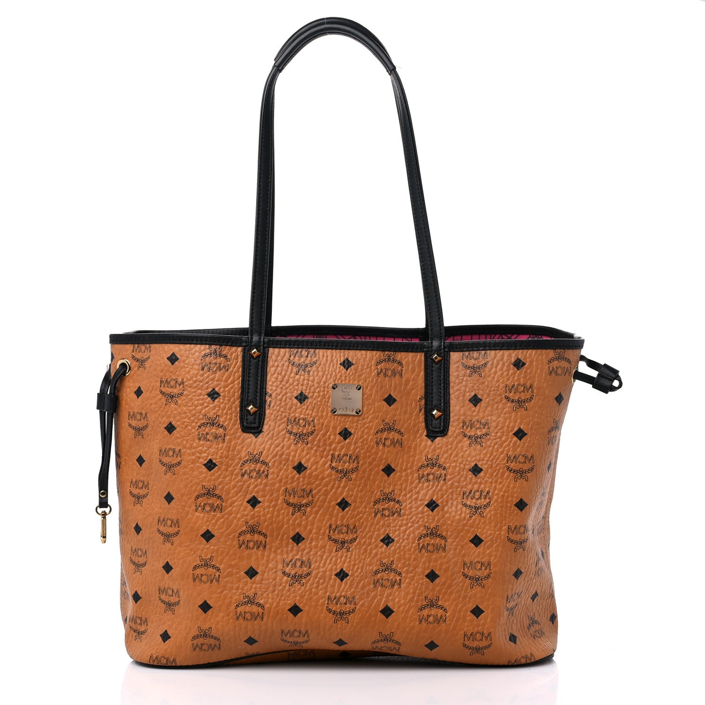 Visetos Medium Project Reversible Shopper Tote Cognac