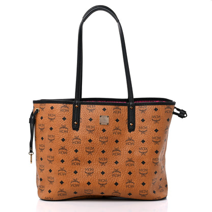 MCM Visetos Medium Project Reversible Shopper Tote Cognac 3 of 17