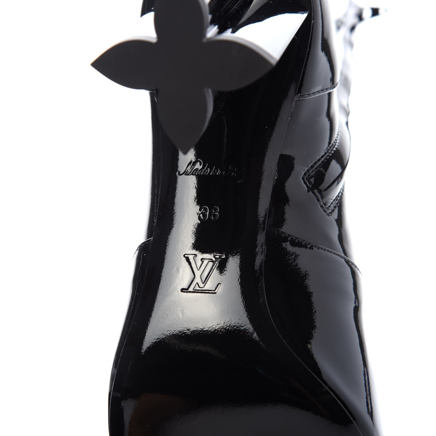 Louis Vuitton Patent Silhouette Ankle Boots 38 Black 7 of 9