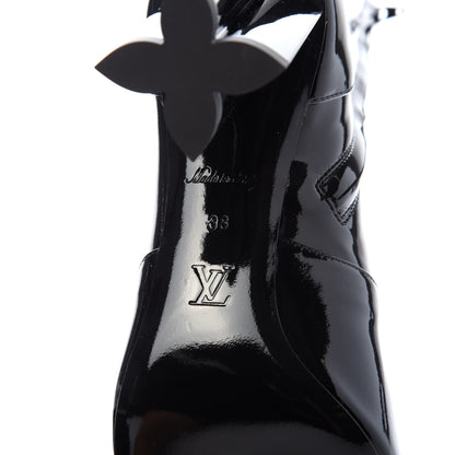 Louis Vuitton Patent Silhouette Ankle Boots 38 Black 7 of 9
