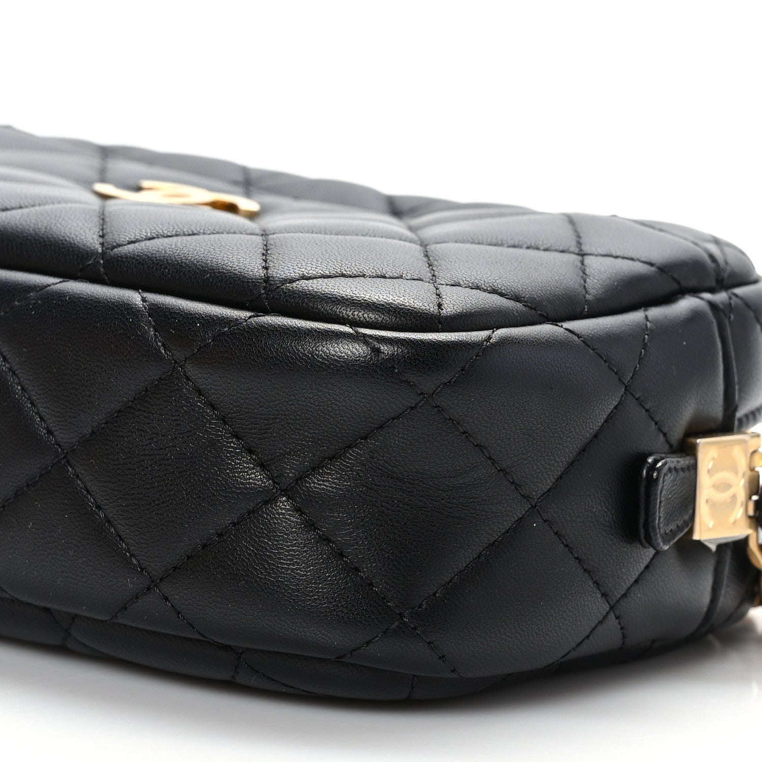Chanel Lambskin Quilted Small Timeless Camera Case Black 9 of 9