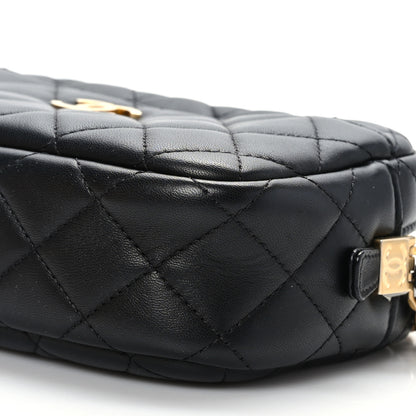 Chanel Lambskin Quilted Small Timeless Camera Case Black 9 of 9