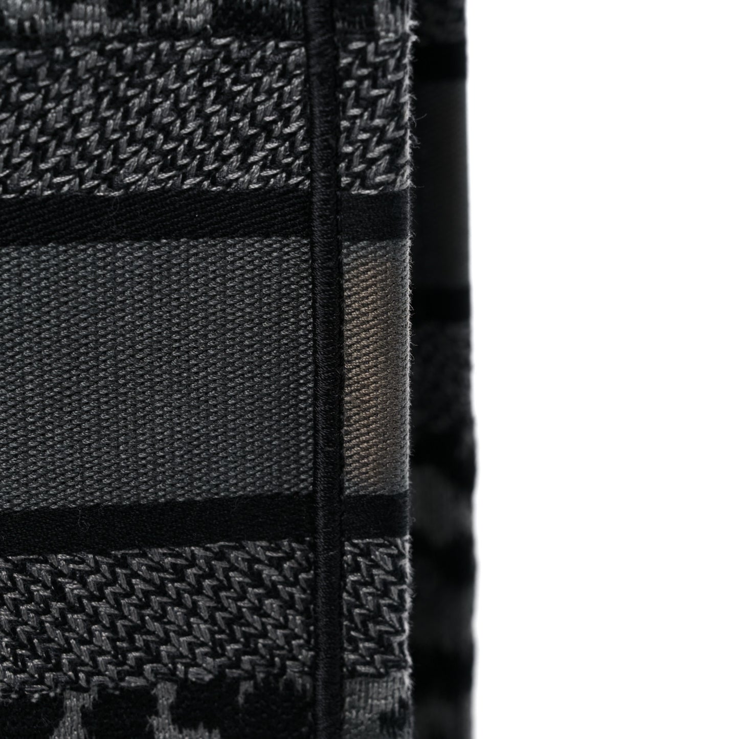 Canvas Mizza Embroidered Large Leopard Book Tote Grey