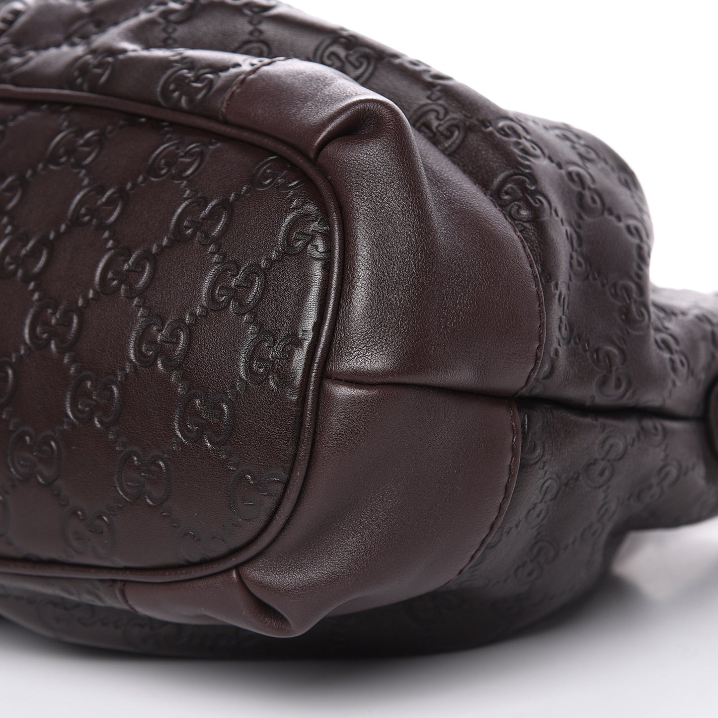 Guccissima Medium Sukey Top Handle Bag Dark Brown