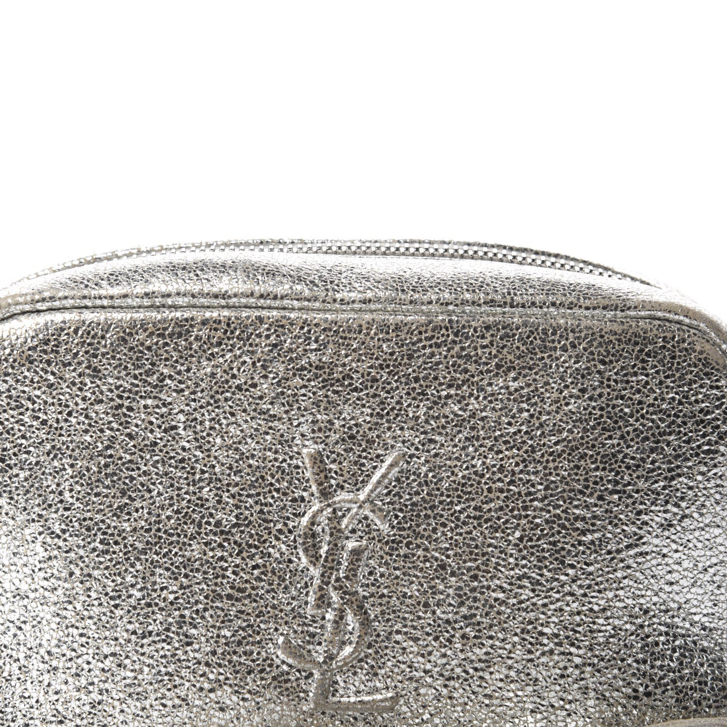 Metallic Lambskin Monogram Lou Belt Bag Argento