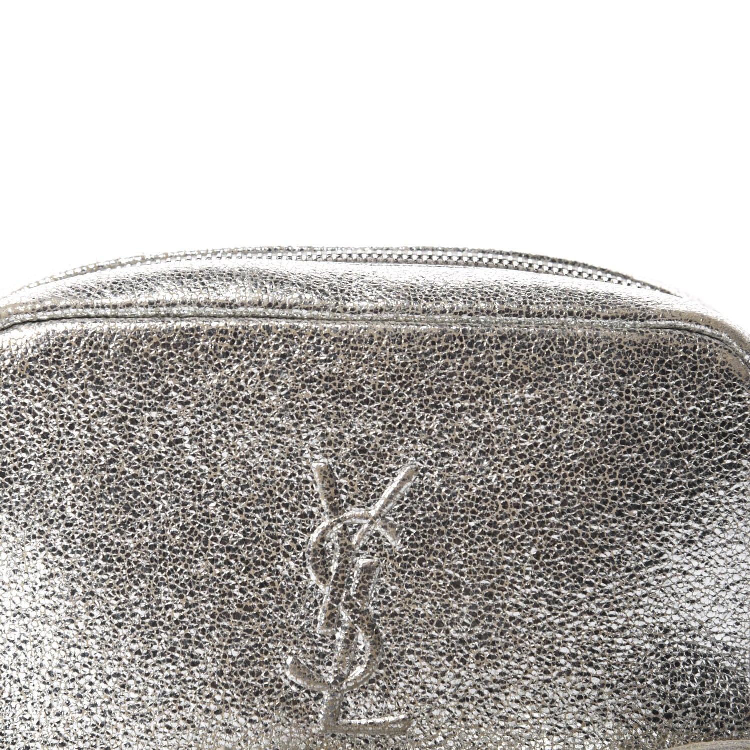 Saint Laurent Metallic Lambskin Monogram Lou Belt Bag Argento 10 of 10