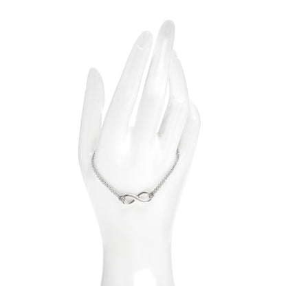 Tiffany Sterling Silver Infinity Double Chain Bracelet 2 of 4