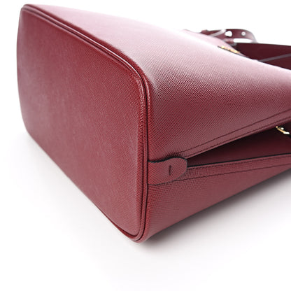 Prada Saffiano Cuir Small Matinee Tote Cherry Black 8 of 9