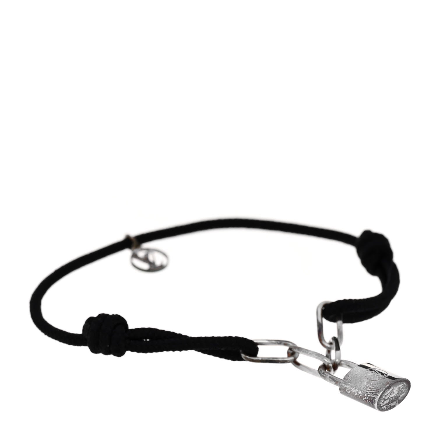 Louis Vuitton X Virgil Abloh Sterling Silver Lockit Bracelet Black 1 of 5