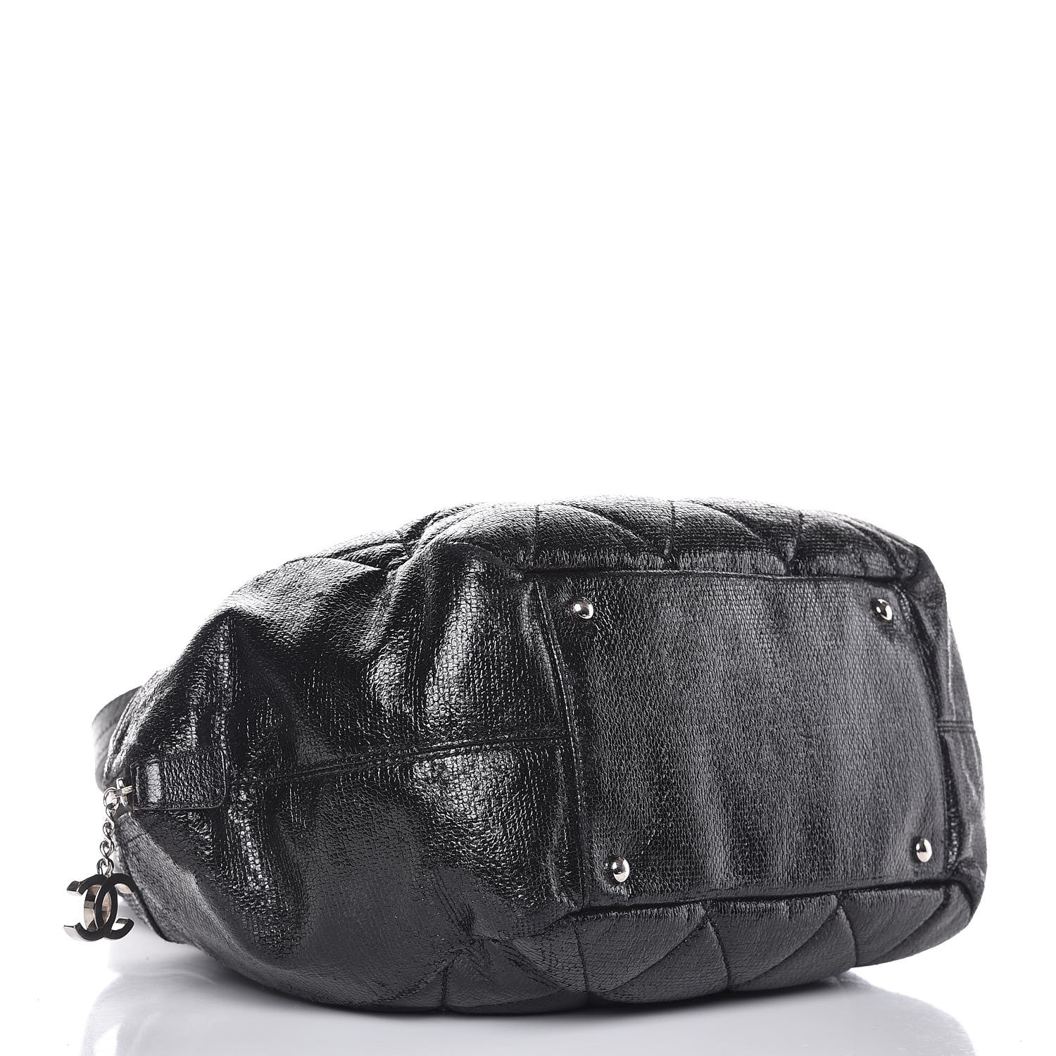Chanel Coated Canvas Paris Biarritz Satchel Black 4 of 9
