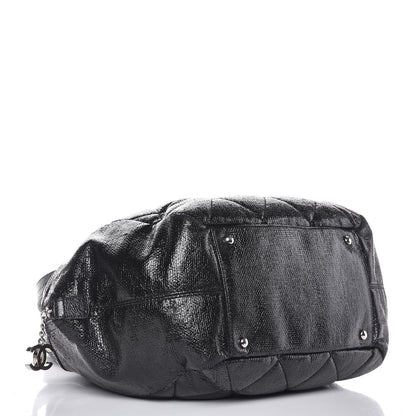 Chanel Coated Canvas Paris Biarritz Satchel Black 4 of 9