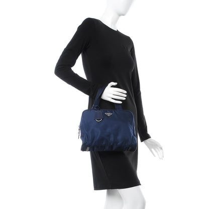 Prada Tessuto Nylon Tote Navy 2 of 9