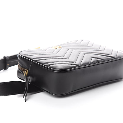 Gucci Calfskin Matelasse Mens GG Marmont Belt Bag 100 40 Black 7 of 8