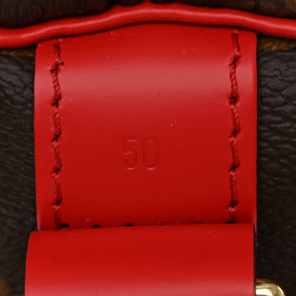Louis Vuitton Calfskin Monogram Keepall Bandouliere 50 Coquelicot 6 of 17