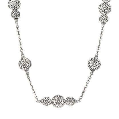 John Hardy Sterling Silver Triple Circle Station Classic Chain Necklace 1 of 7