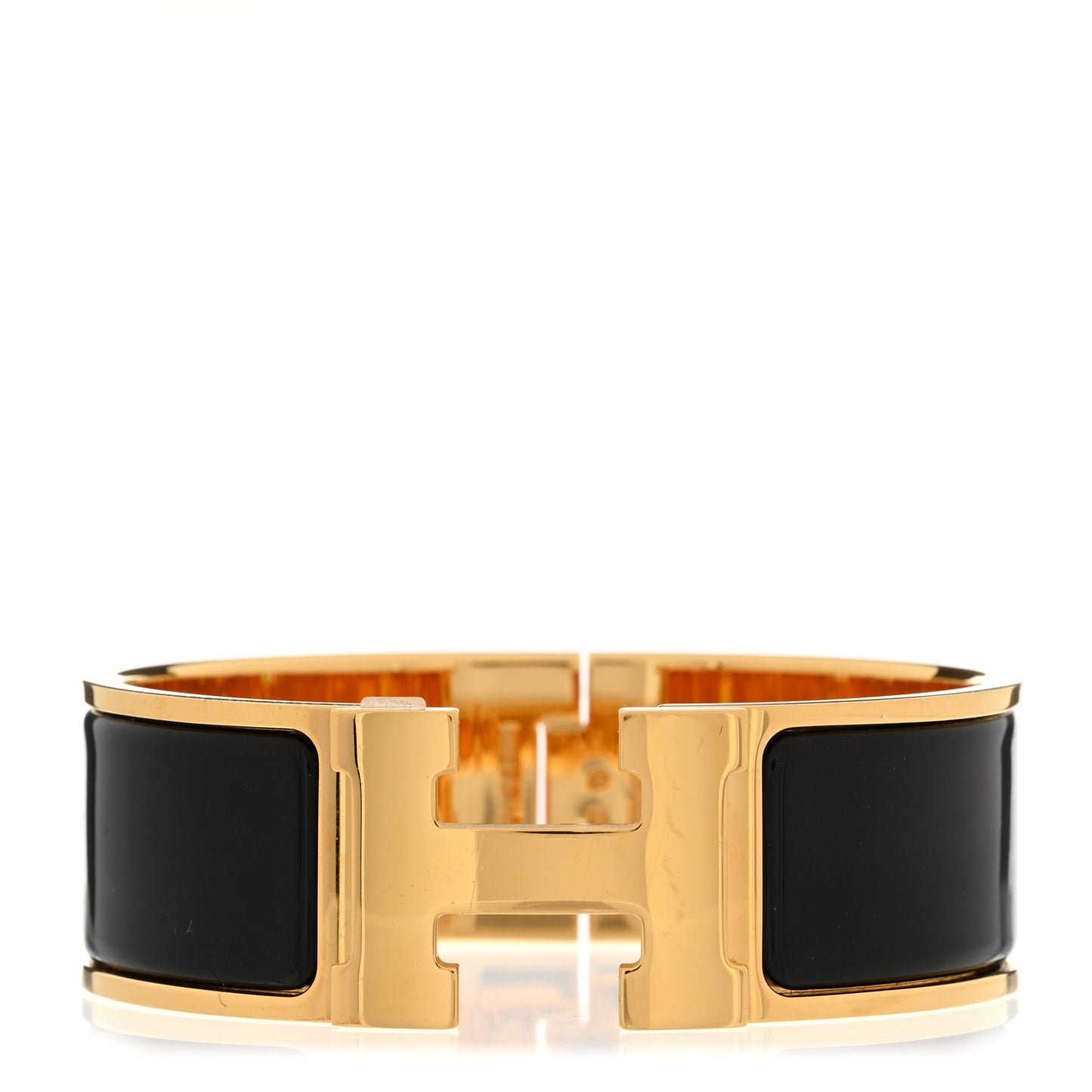 Enamel Wide Clic Clac H Bracelet PM Black
