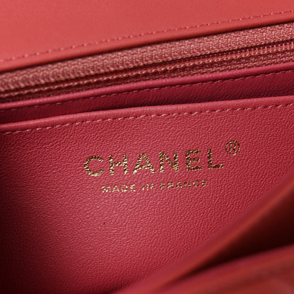 Chanel Lambskin Quilted Valentine Charms Medium Single Flap Pink 5 of 9