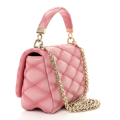 Louis Vuitton Lambskin Malletage Top Handle GO-14 MM Raspberry 4 of 10