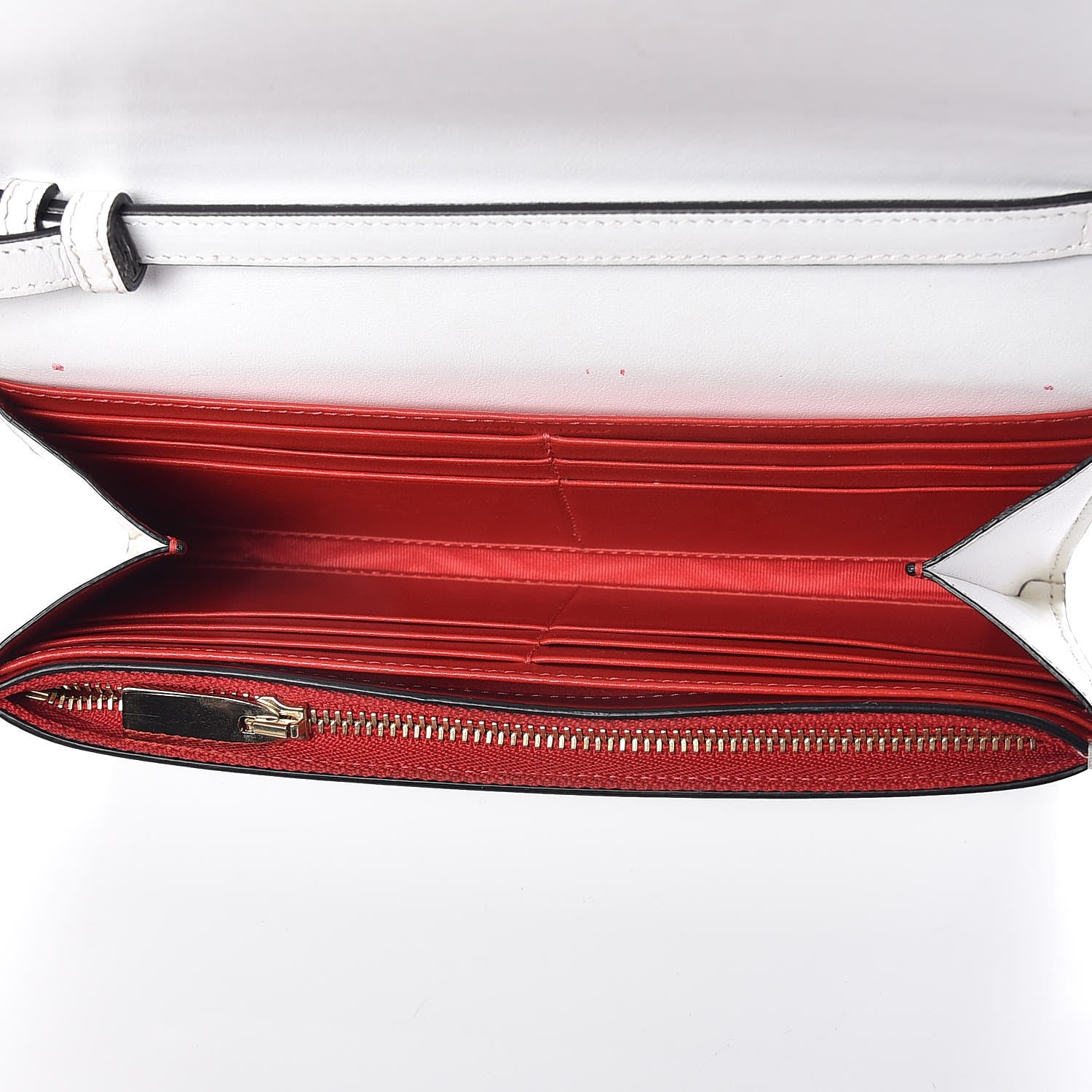 Christian Louboutin Calfskin Macaron Spiked Flap Wallet White 5 of 10