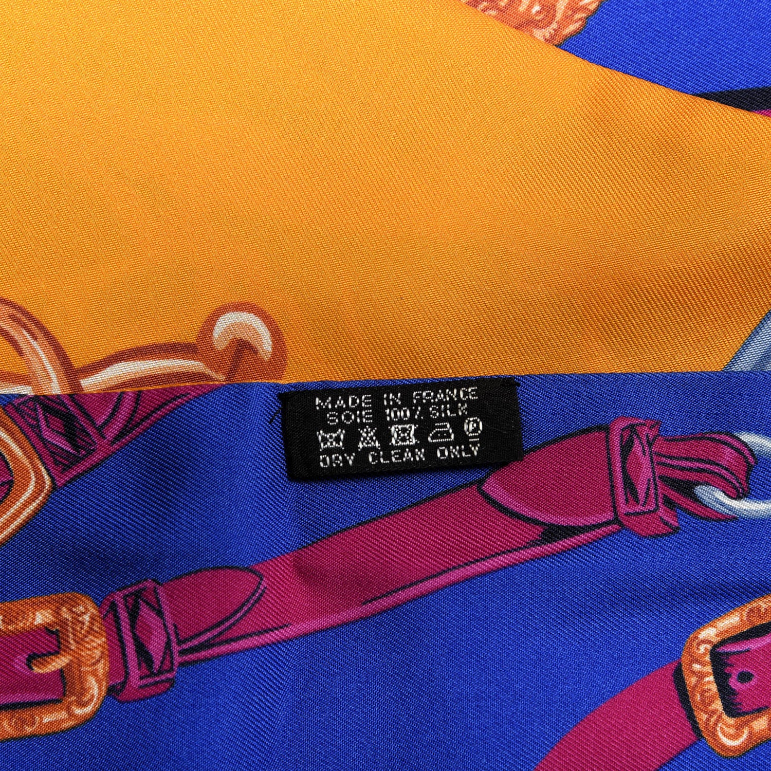 Hermes Silk Brides De Gala Maxi Twilly Orange Bleu Electrique Fuchsia 3 of 5