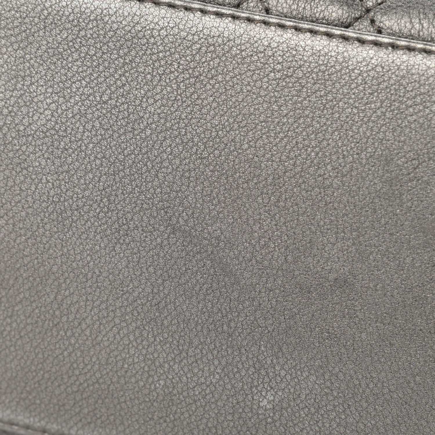 Chanel Metallic Grained Calfskin Quilted Large Casual Pocket Bowling Bag Silver 11 of 14