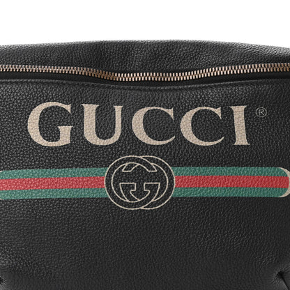 Gucci Grained Calfskin Logo Belt Bag Black 8 of 10