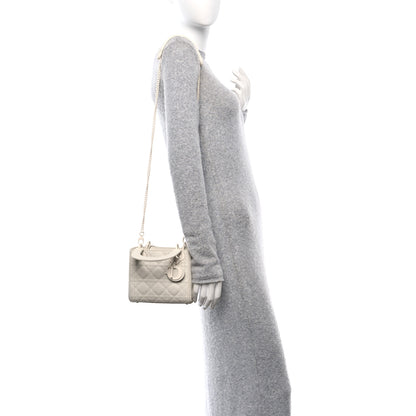 Christian Dior Ultra Matte Calfskin Cannage Mini Lady Dior White 2 of 11