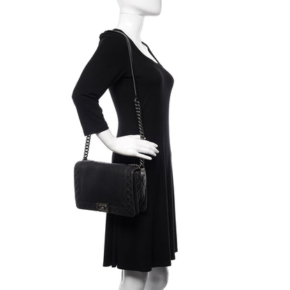 Chanel Calfskin New Medium Boy Reverso Flap Black 2 of 19