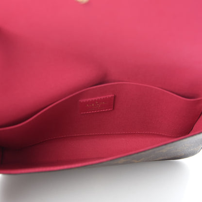 Louis Vuitton Monogram 2021 Christmas Animation Hollywood Pochette Felicie Chain Wallet Fuchsia 6 of 9