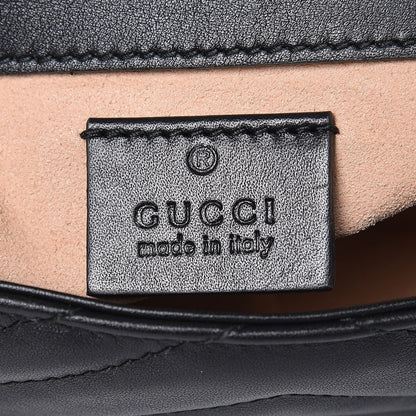 Gucci Calfskin Matelasse Super Mini GG Marmont Shoulder Bag Black 6 of 8