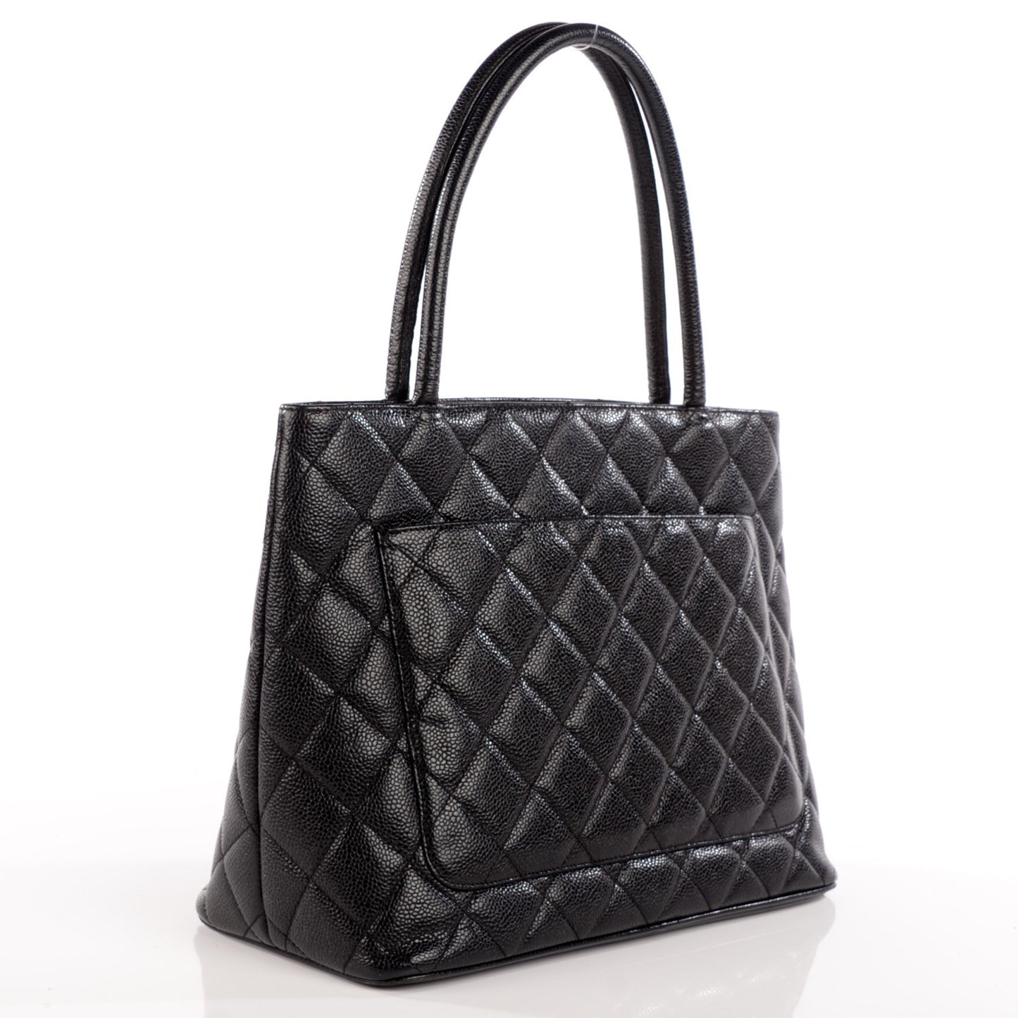 Caviar Quilted Medallion Tote Black