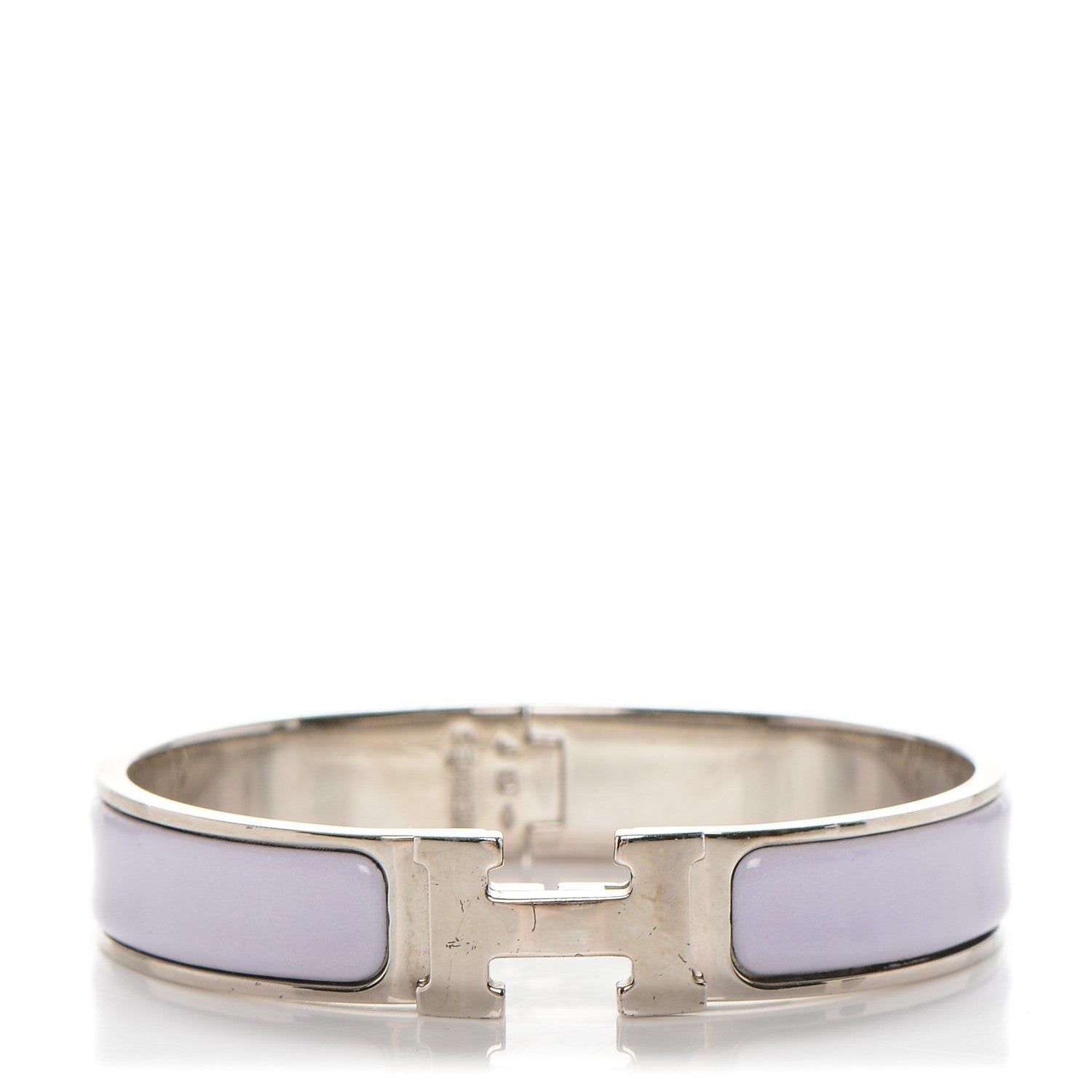 Hermes Enamel Narrow Clic Clac H Bracelet PM Parme 1 of 4