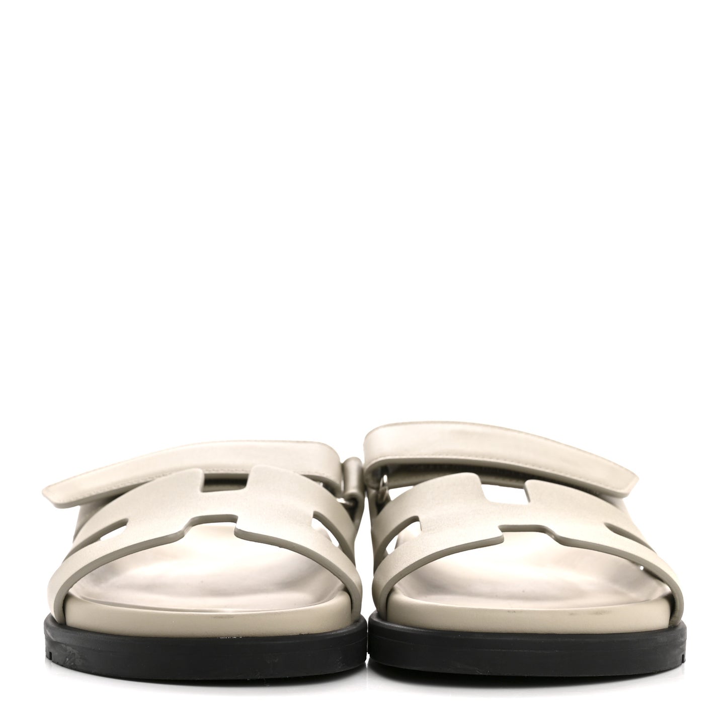 Calfskin Womens Chypre Sandals 35 Beige Mastic