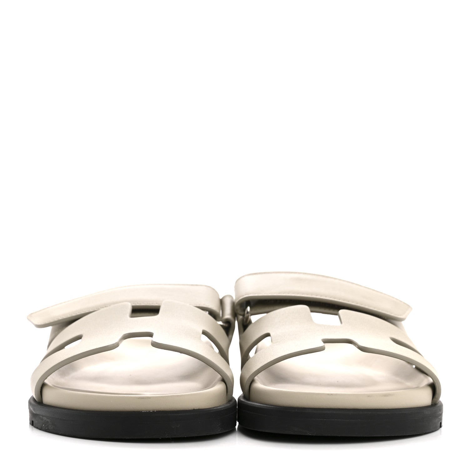 Hermes Calfskin Womens Chypre Sandals 35 Beige Mastic 3 of 12