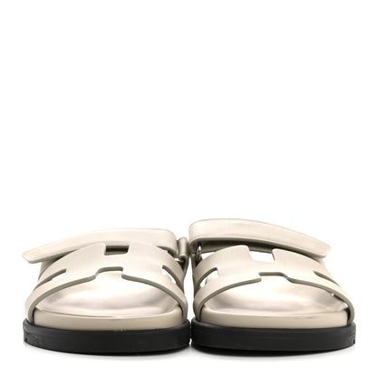 Hermes Calfskin Womens Chypre Sandals 35 Beige Mastic 3 of 12