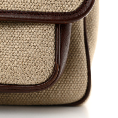 Saint Laurent Cotton Canvas Vintage Calfskin Monogram Medium Niki Chain Satchel Natural Chocolate 12 of 14