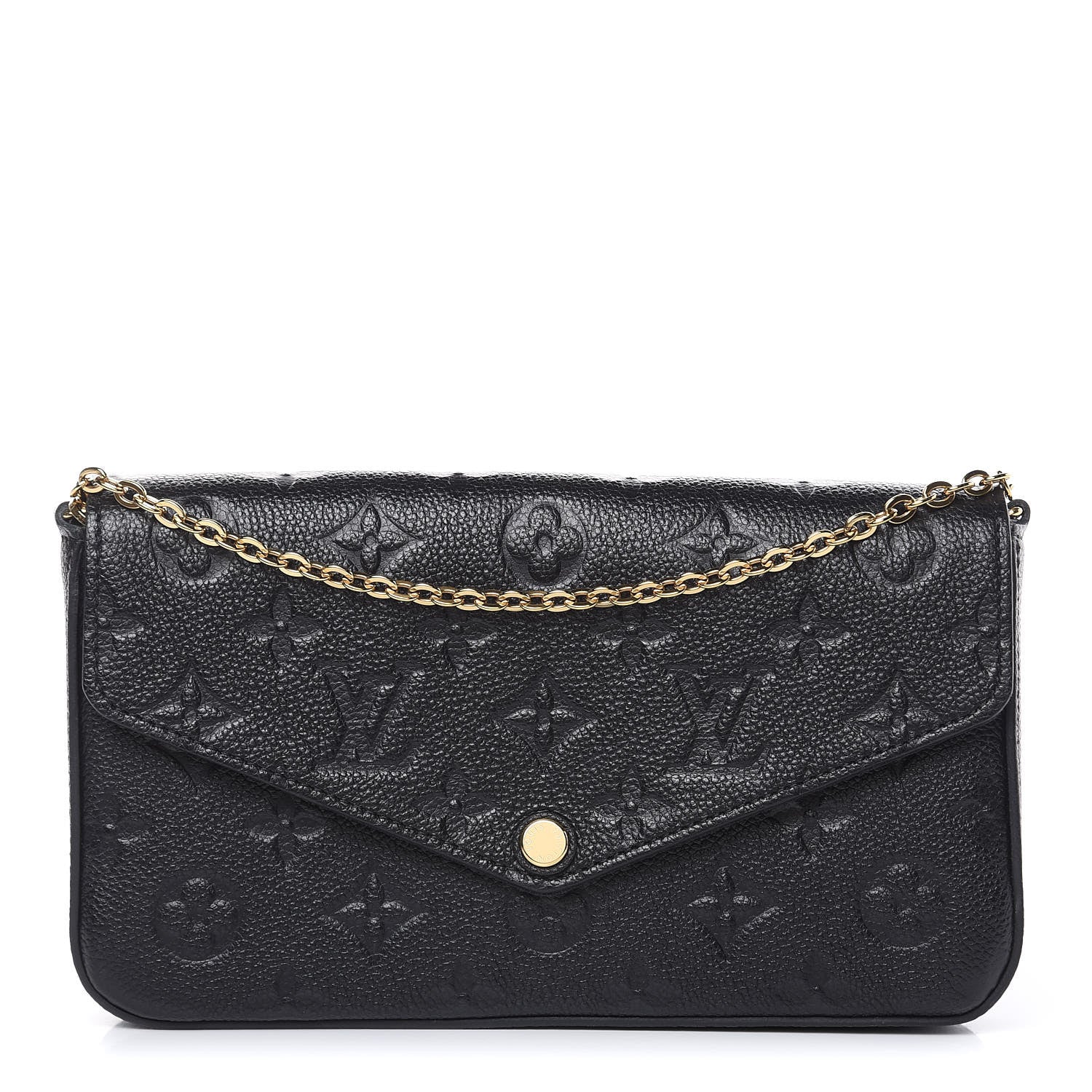 Louis Vuitton Empreinte Pochette Felicie Chain Wallet Black 1 of 12