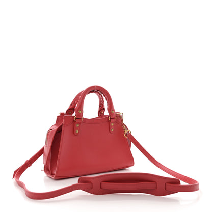 Balenciaga Smooth Calfskin Neo Classic Brass Hardware Mini City Red 3 of 17
