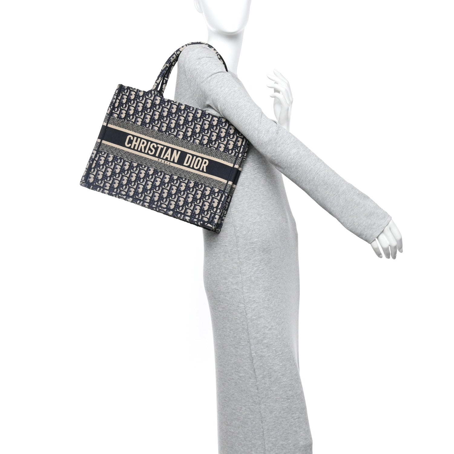 Christian Dior Oblique Medium Book Tote Blue Multicolor 2 of 12