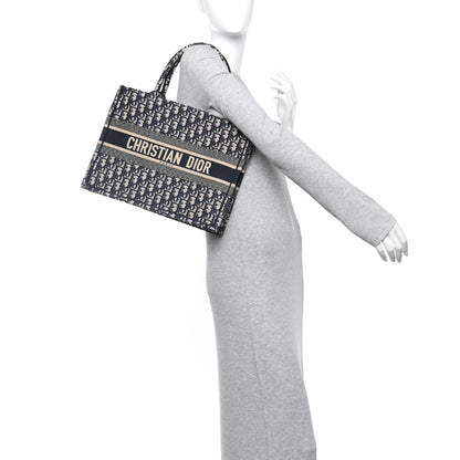 Christian Dior Oblique Medium Book Tote Blue Multicolor 2 of 12