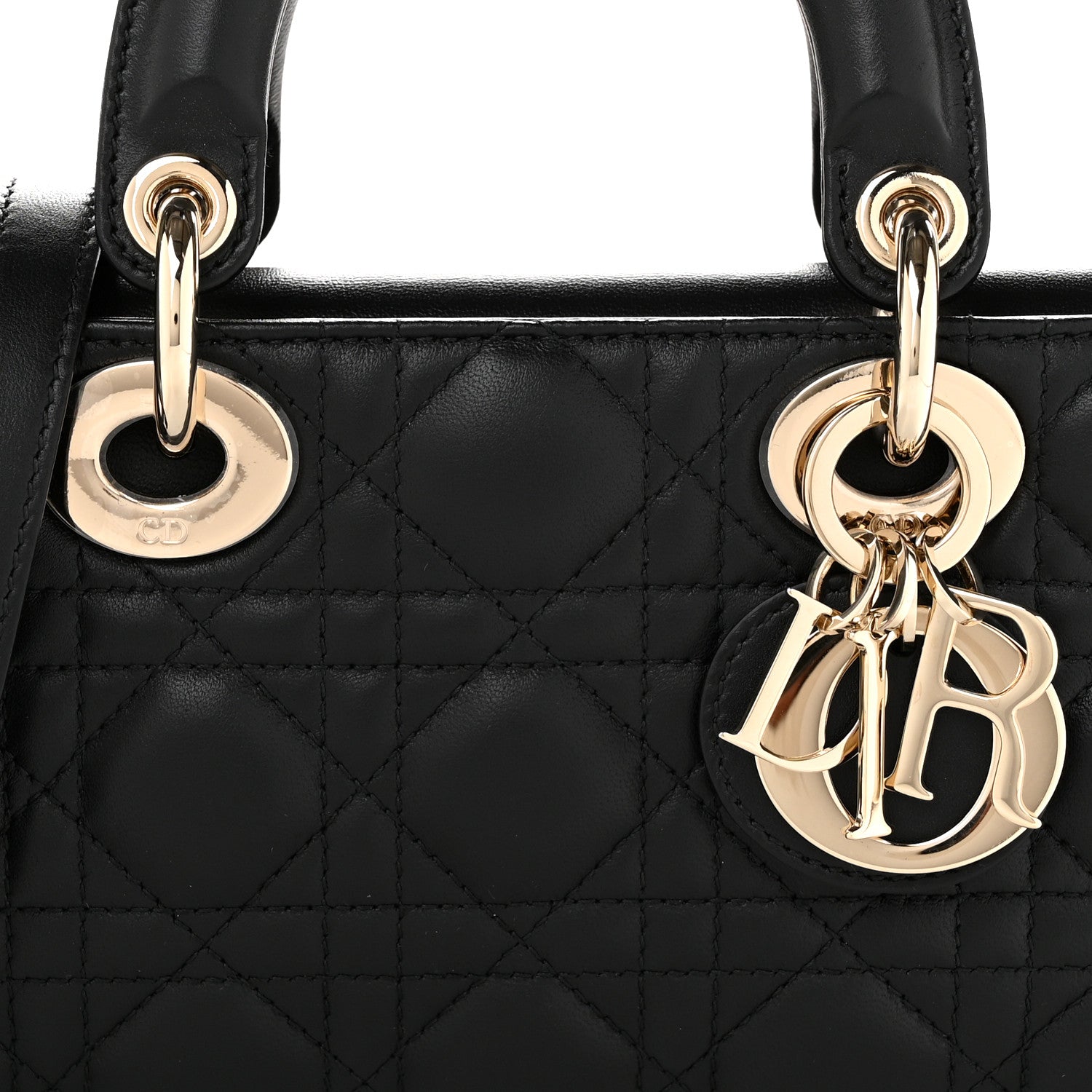 Christian Dior Lambskin Cannage Small Lady D-Joy Black 8 of 12