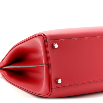 Gucci Shibuya Calfskin Medium Zumi Top Handle Bag Hibiscus Red 9 of 10