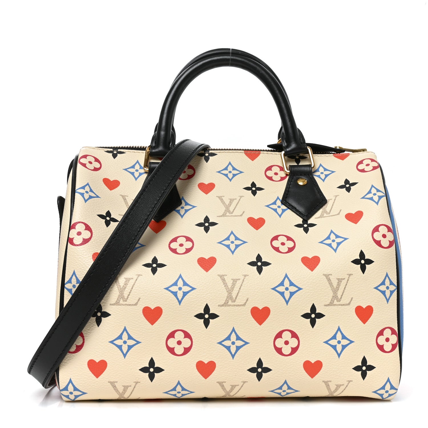 Louis Vuitton Game On Speedy Bandouliere 25 White 1 of 9
