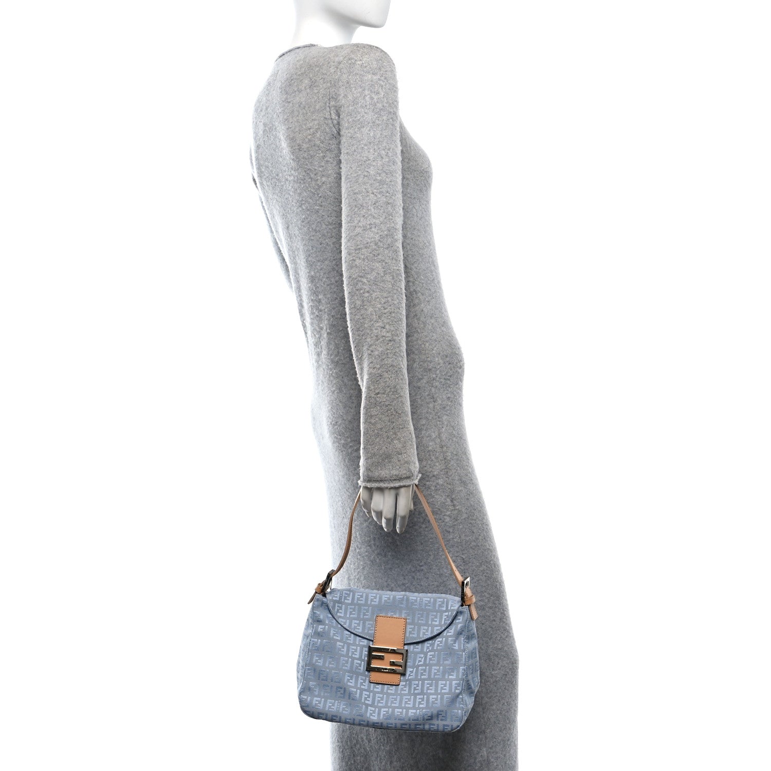 Fendi Zucchino Hobo Celeste Naturale 2 of 9