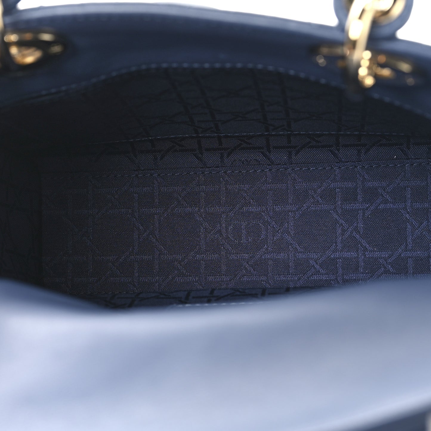 Lambskin Cannage Small My ABCDior Lady Dior Denim Blue