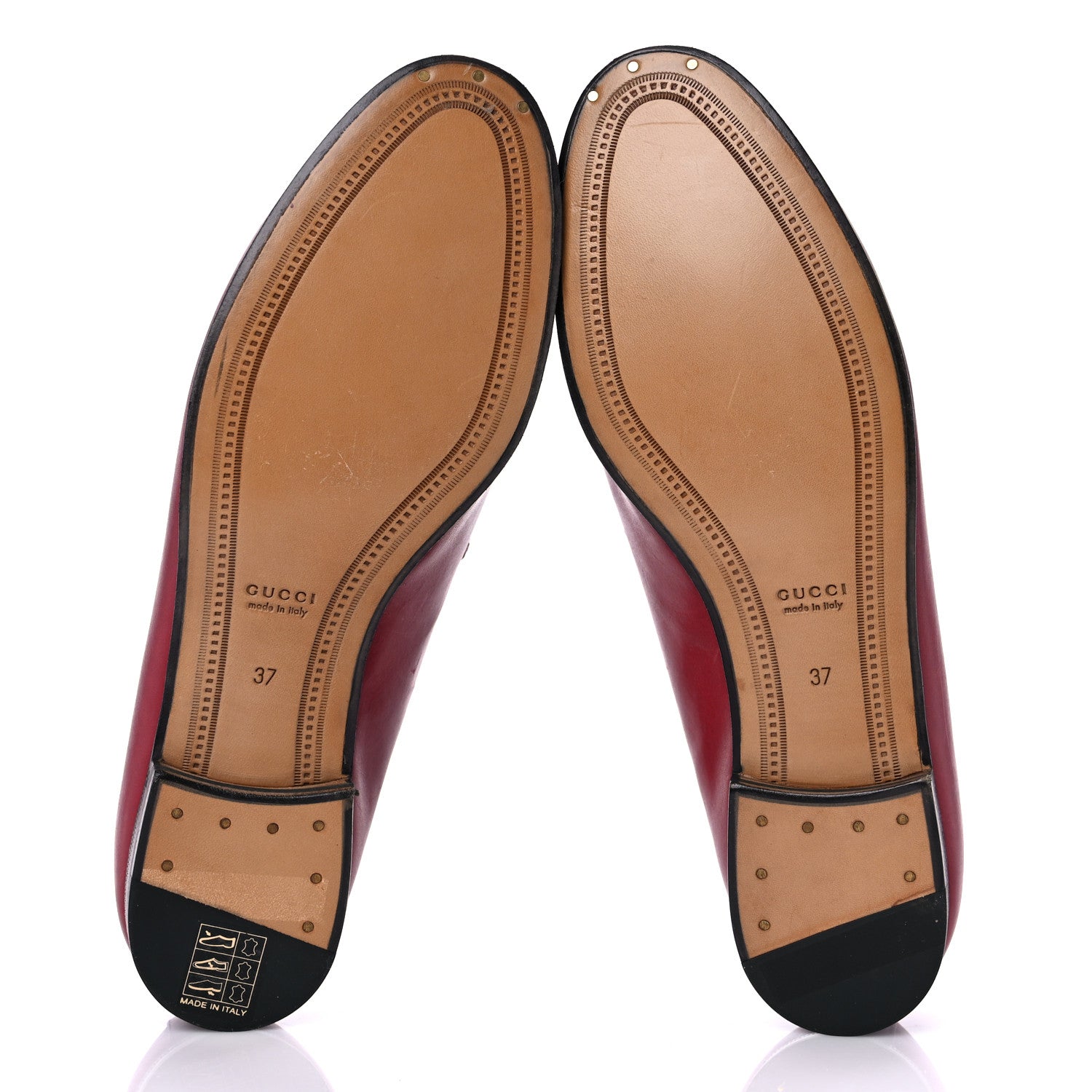 Gucci Lambskin Womens Brixton Horsebit Loafers 37 Hibiscus Red 5 of 17